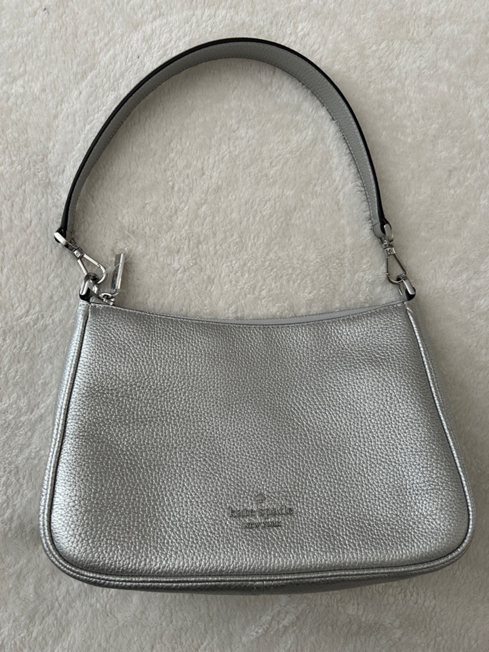 Kate Spade silver leather bag
